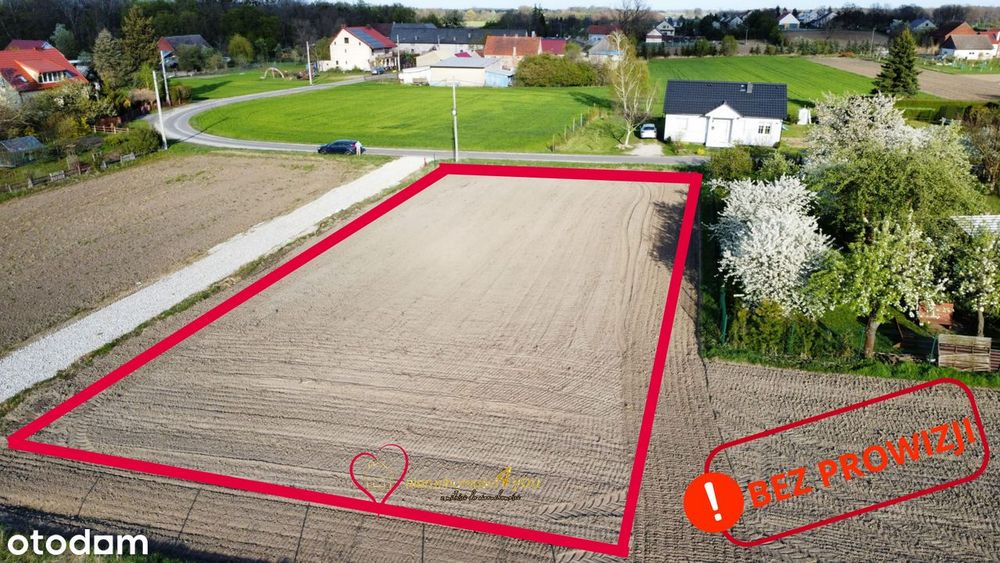 Działka budowlana 1 411 m²|Chodlewko | WZ | media| 20 min od Wrocławia