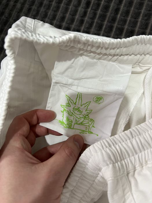 HUF (S) Skate Straight Leg Pants in White чоловічі брюки білі скейт