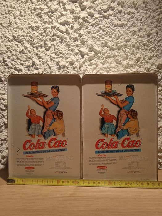 Caixas de lata antigas Cola Cao