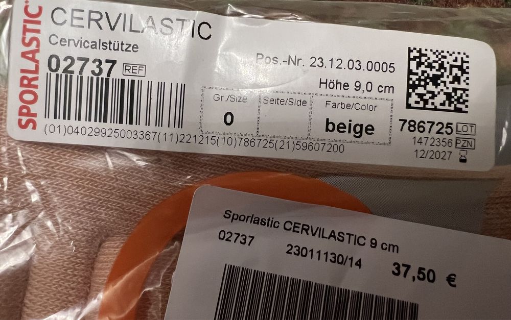 Ортез на шийний відділ хребта Sportlastic CERVILASTIC (висота 9 см)