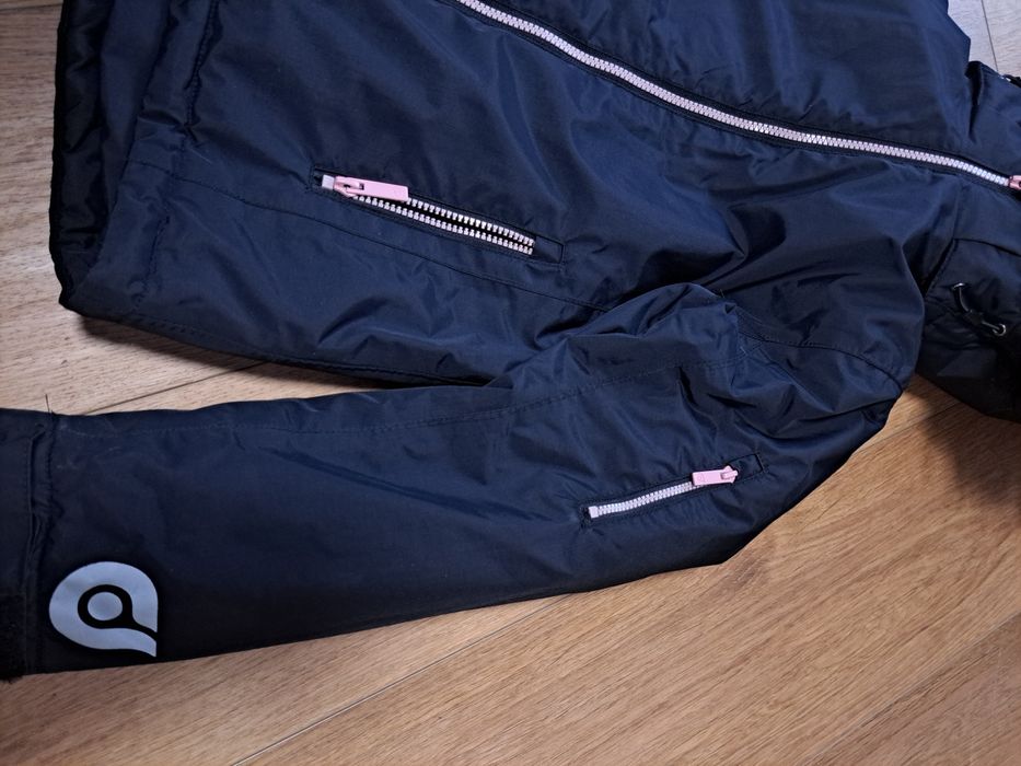 140 kurtka zimowa czarna dziewczynka