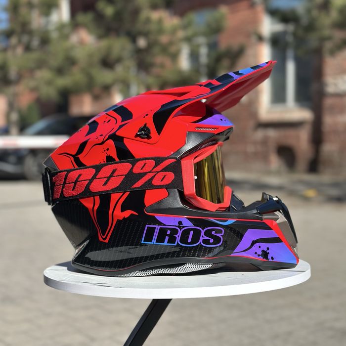 + Подарунок! Ендуро Шолом IROS / мотошолом / мотошлем кроссовый