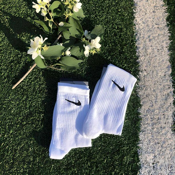 •12 пар 220грн! Носки высокие Nike. Белые шкарпетки ОПТ найк•