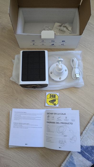 Câmera de vigilância en. solar, bateria, painel integrado, WiFi - NOVA