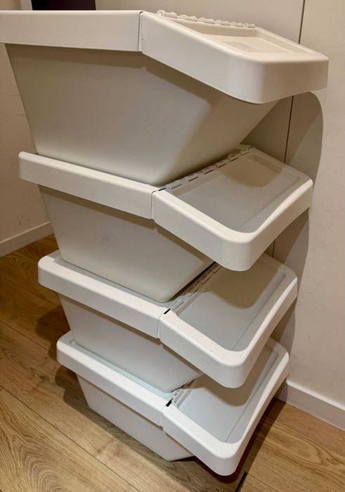 Białe Kosze IKEA SORTERA 37L 2 sztuki