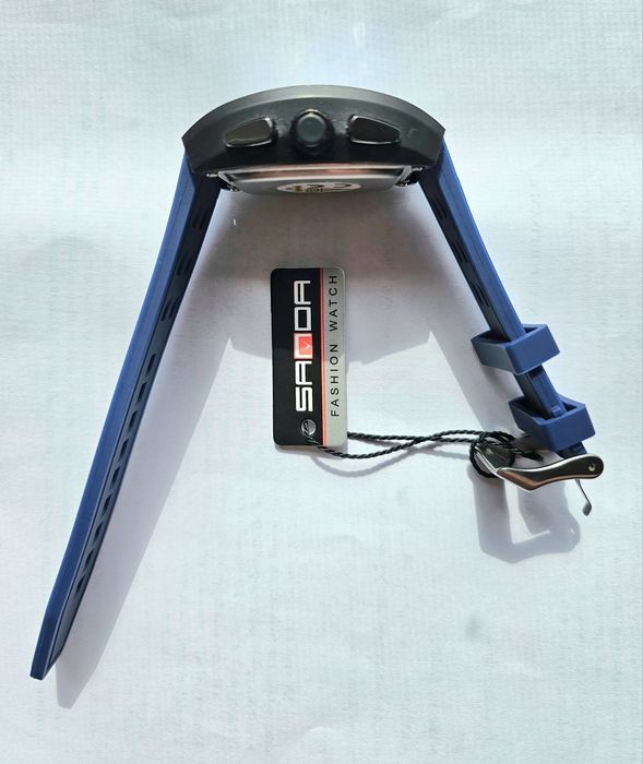 Zegarek cyfrowo analogowy, niebieski metalik, nowy