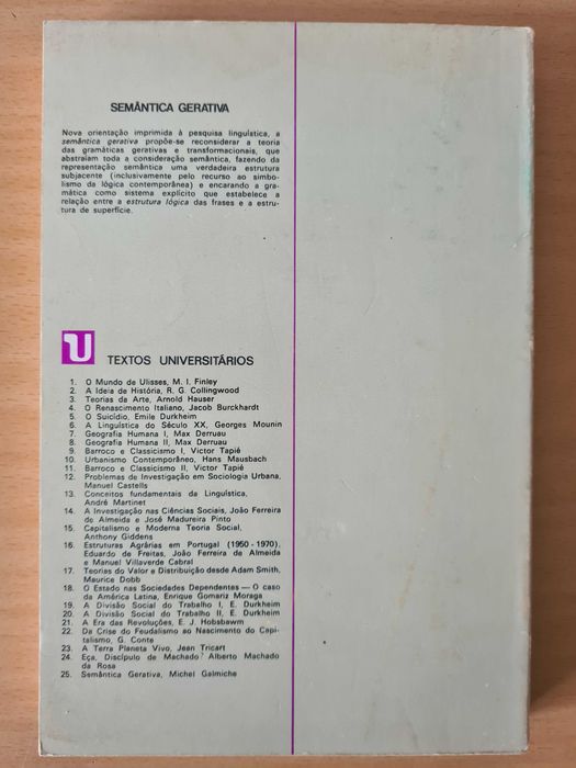 Livro "Semântica Gerativa" de Michel Galmiche
