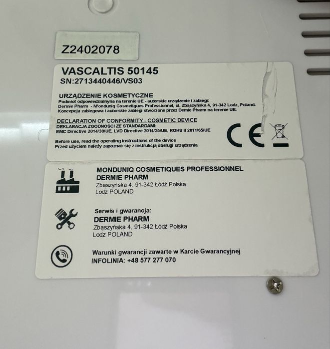 VASCALTIS laser naczyniowy
