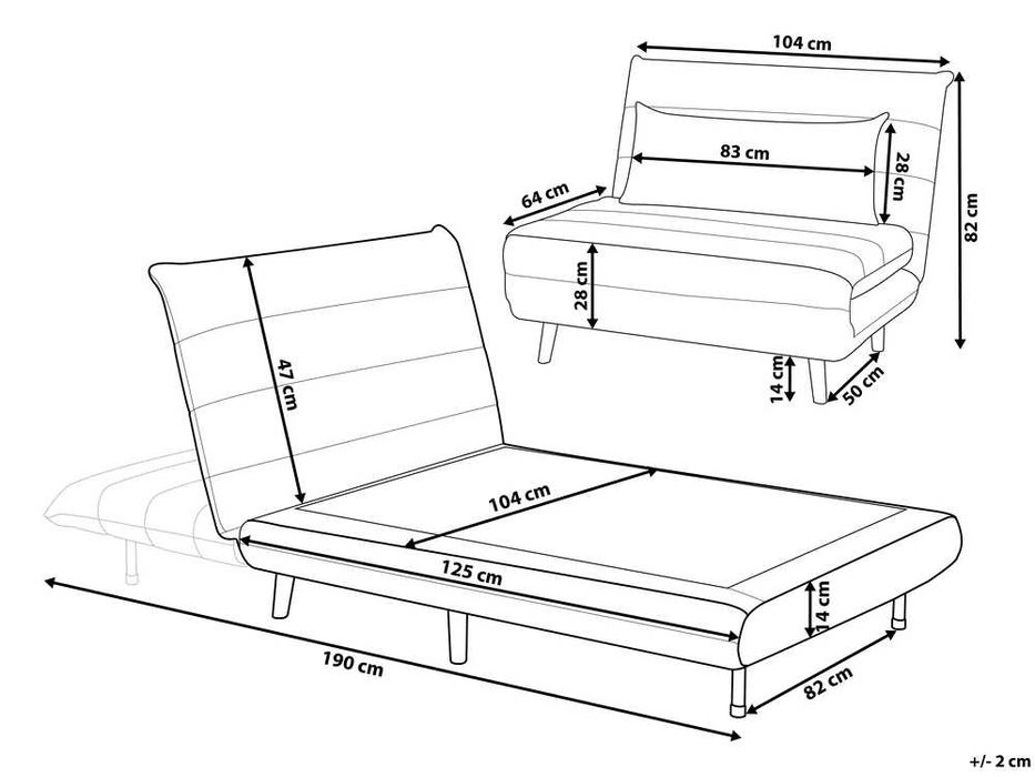Beliani single sofa-bed