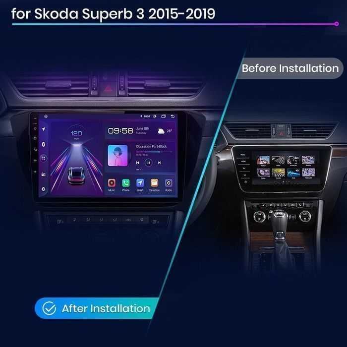 Skoda Superb 3 2015-2019 – Radio Android 9" CarPlay