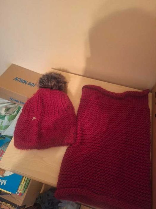 Komplet damski czapka i komin