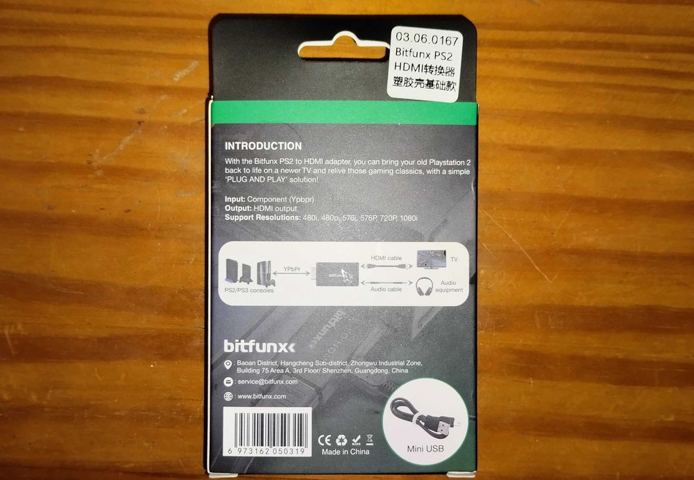 Conversor Ps2 to HDMI BitFunx- Novo e Lacrado