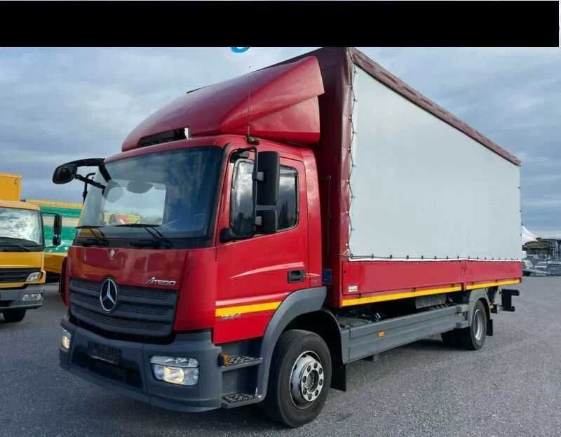 Wynajem samochód ciężarowy Mercedes Man winda firana kontener solówka