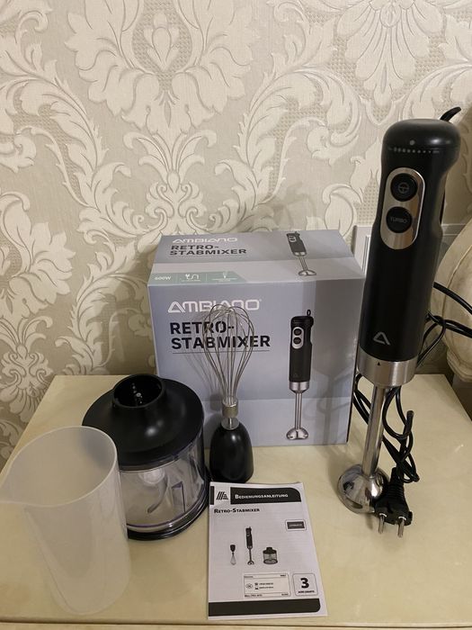 Блендер 3 в 1 AMBIANO Retro Stabmixer(ручний блендер) з Німеччини
