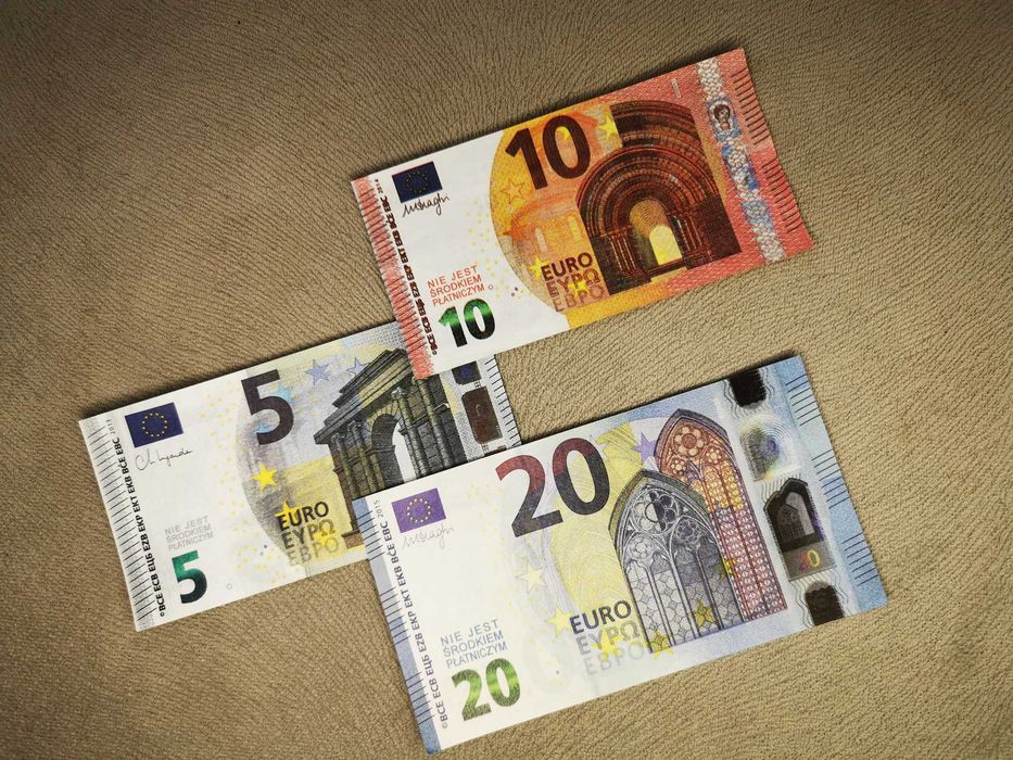 500 EURO plik 100szt. dwustronne edukacja, zabawa+GRATIS