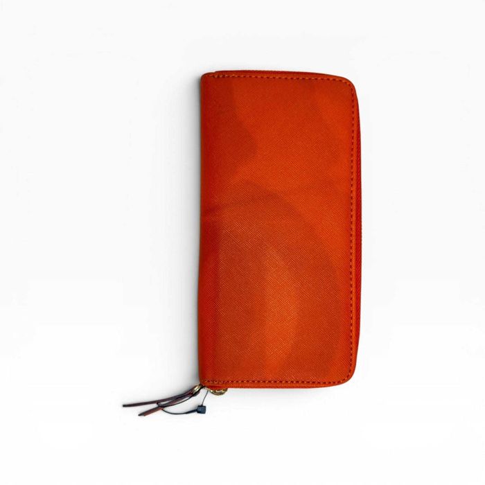 Carteira Mango Touch Laranja c/ Fecho Dourado — Nova
