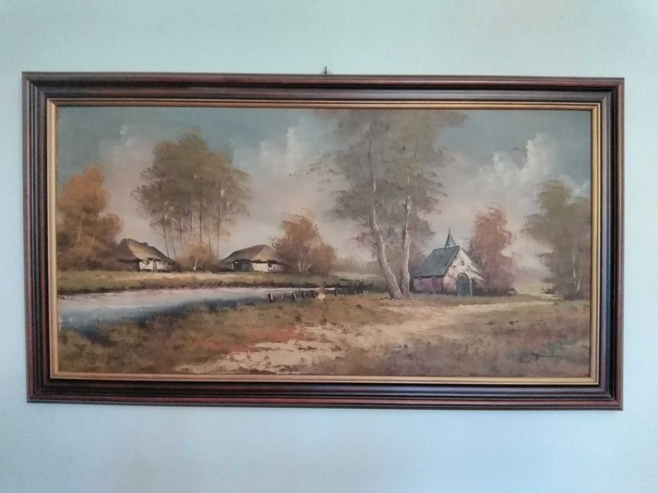 Obraz olejny na płótnie-antyk
