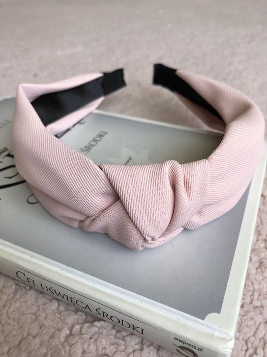 Opaska do włosów w stylu francuskim Retro, Pudrowy Róż/Powder Pink