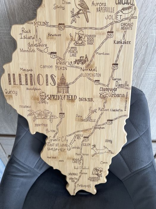 Deska Illinois USA bambusowa