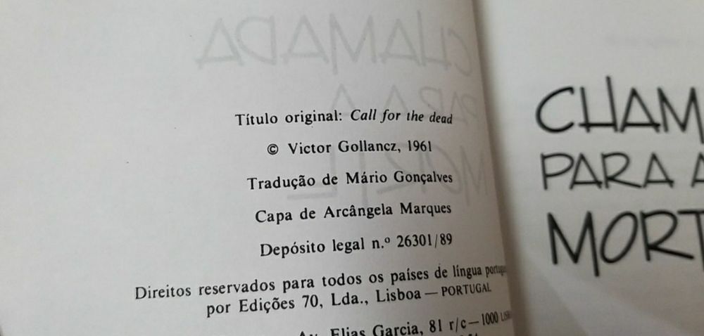Chamada para a morte.