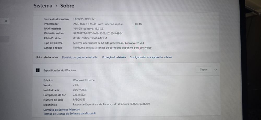 Lenovo Legion 5 15ACH6H COMO NOVO