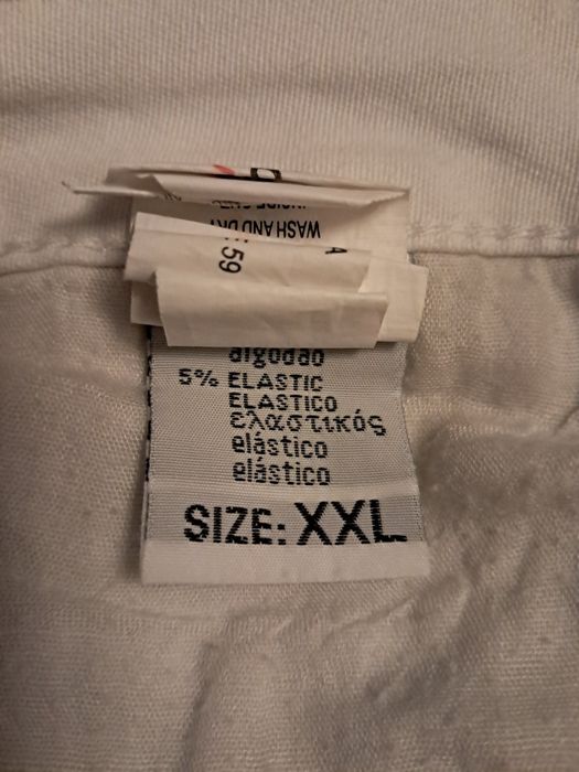 Spodnie białe z elastanem rybaczki