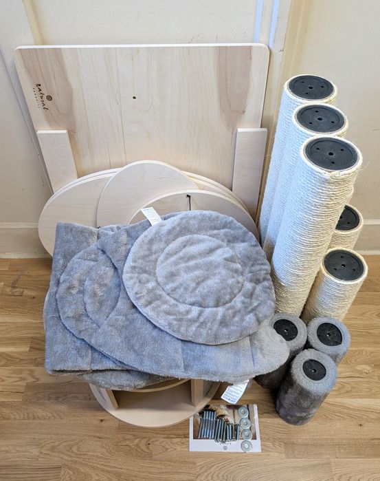 Natural Paradise Drapak dla Kota Petunia 140x68x193cm Szary OGORMNYzwr