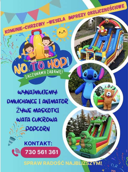 Dmuchańce dmuchaniec zjeżdżalnia dmuchana Stitch