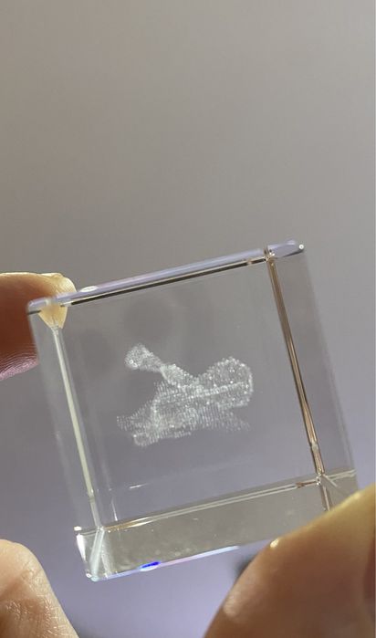 Krysztal, grawer 3 D, przepiekny aniołek