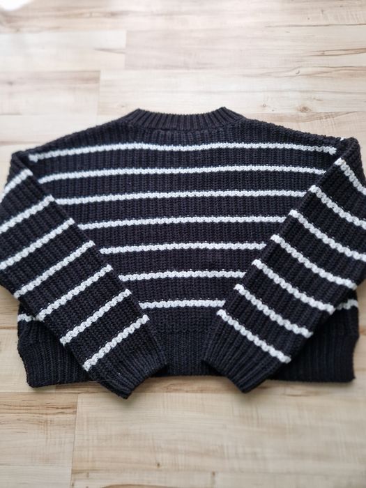 Sweter w paski biało-czarne roz.164-170 New Look