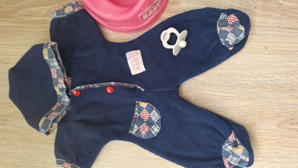 New born baby, аксесуари для ляльки, горшок, пустишка, комбінезон