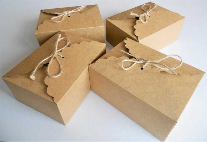 Rustykalne pudełko pudełka na ciasto eko eco