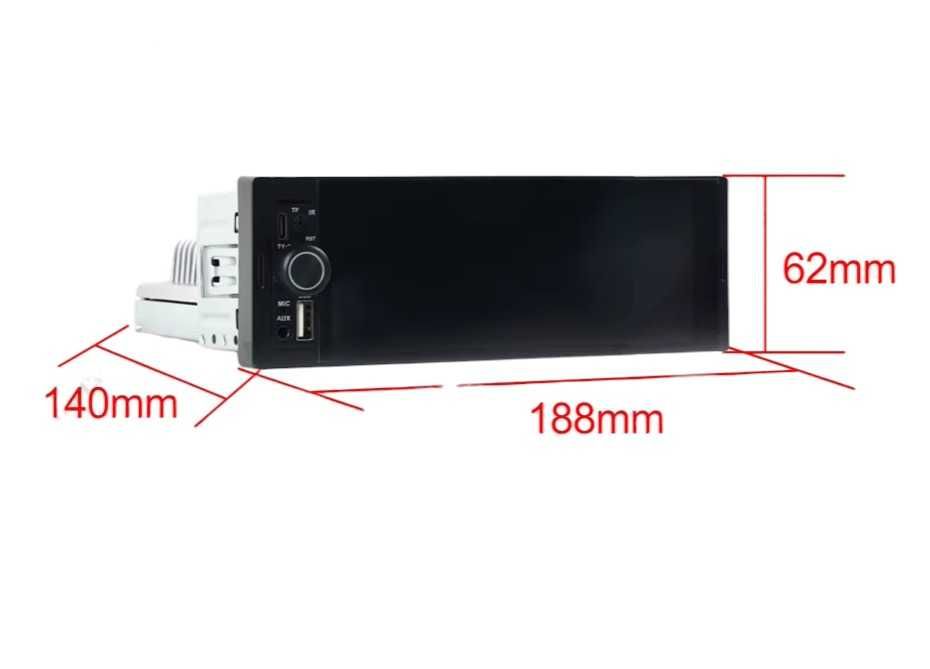 Rádio 1 DIN Android Universal – GPS Carplay - Novo