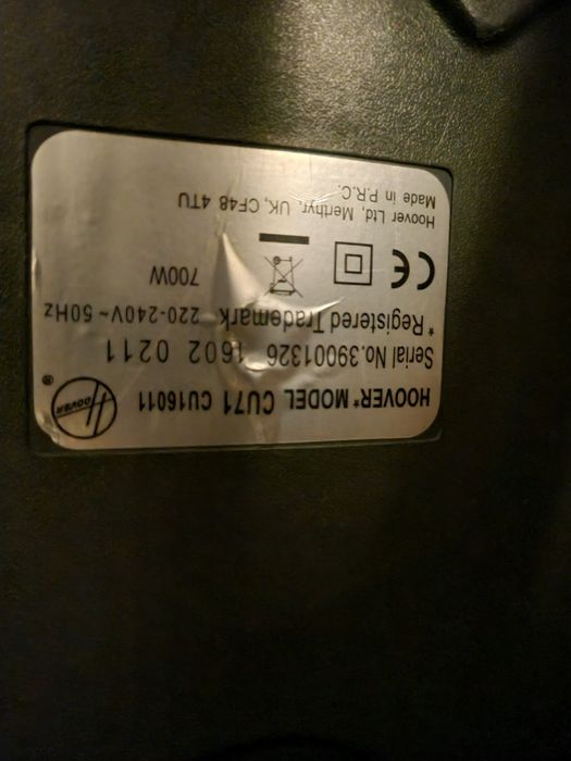 Aspirador pó Hoover sem saco