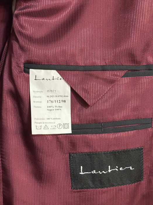 Elegancki garnitur męski w prążki Lantier (Vistula) 100% wełna (10)