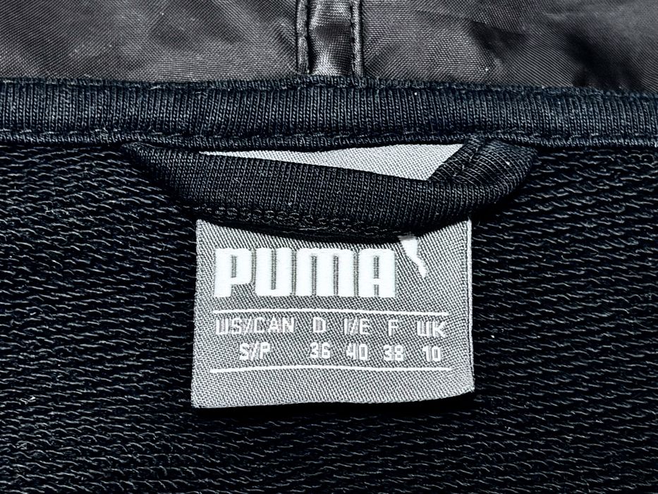 Bluza czarna rozpinana z kapturem 68% bawełna Puma