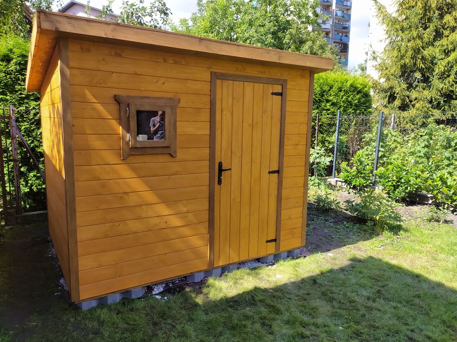 Domek drewniany, narzędziowy, szopka na narzędzia