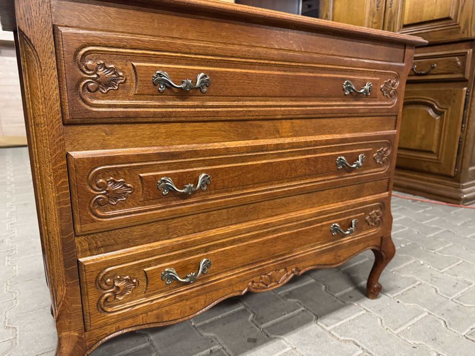 Komoda drewniana w stylu ludwikowskim komoda Ludwik komoda dębowa