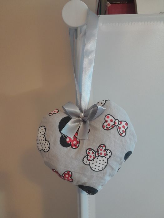 Nowa zawieszka Myszka Minnie Serduszko 12cm+wstążka