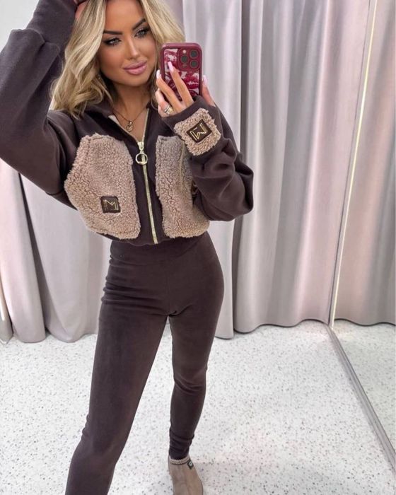 Костюм жіночий флісовий з хутром Тедді