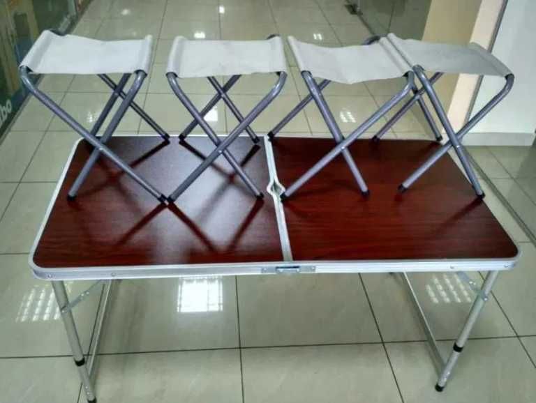 Стіл складаний для пікніка риболовлі 4 стільці 120 на 60 Folding Table