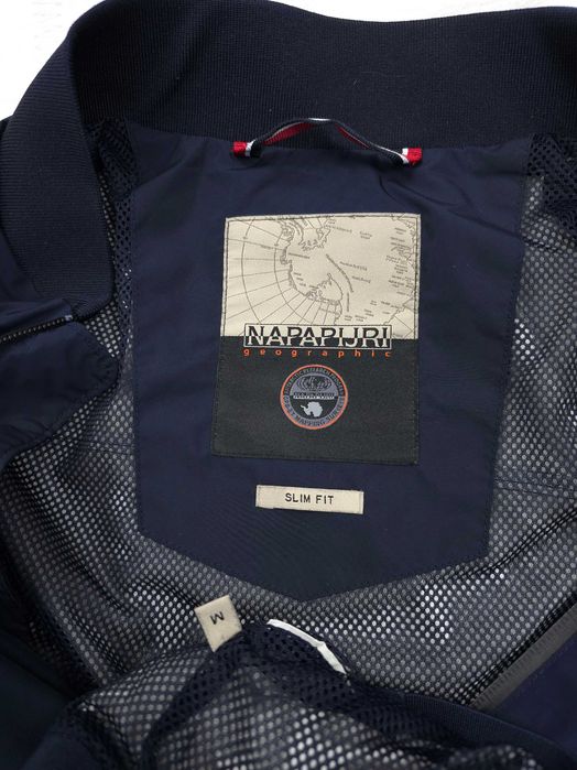 NAPAPIJRI Męska Kurtka Bomber Granatowa Rozpinana Logo M
