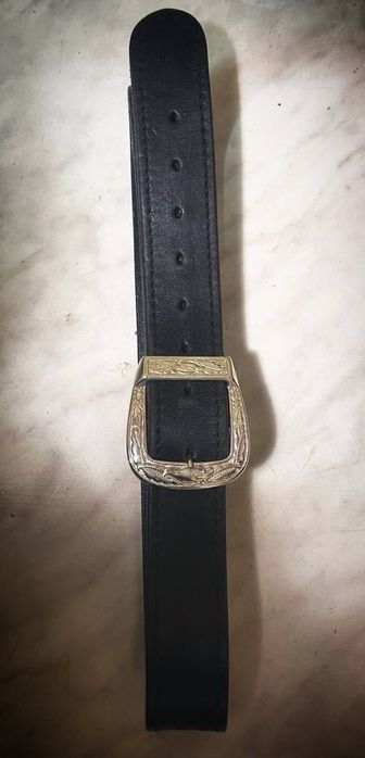 Yamaha кожаный ремень с серебряной пряжкой