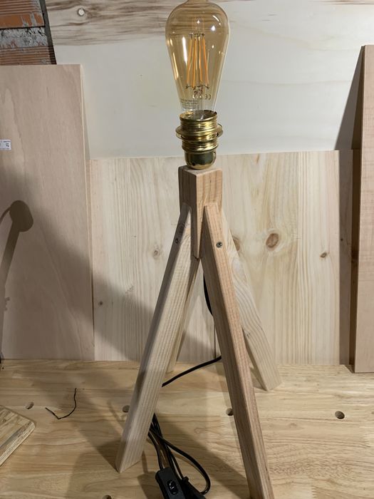 Candeeiro madeira original