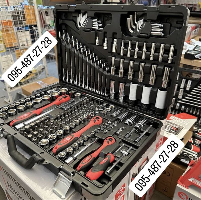 Набір інструментів професійний на 176 од. INTERTOOL ET-7176 сталь Cr-V