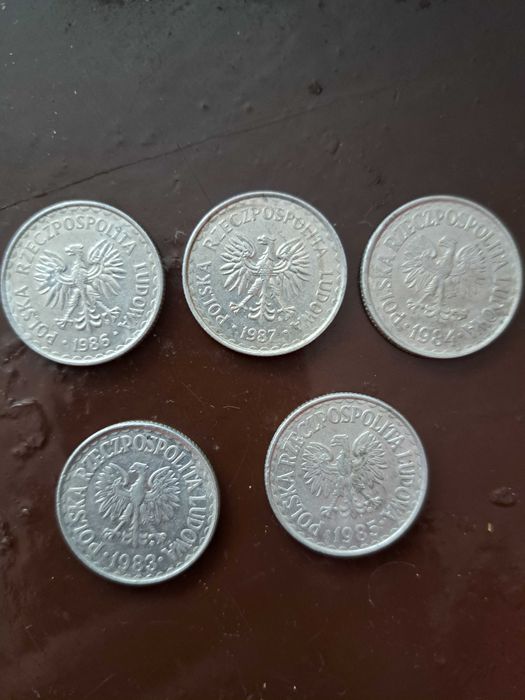 Monety 1 zł z lat 80-tych