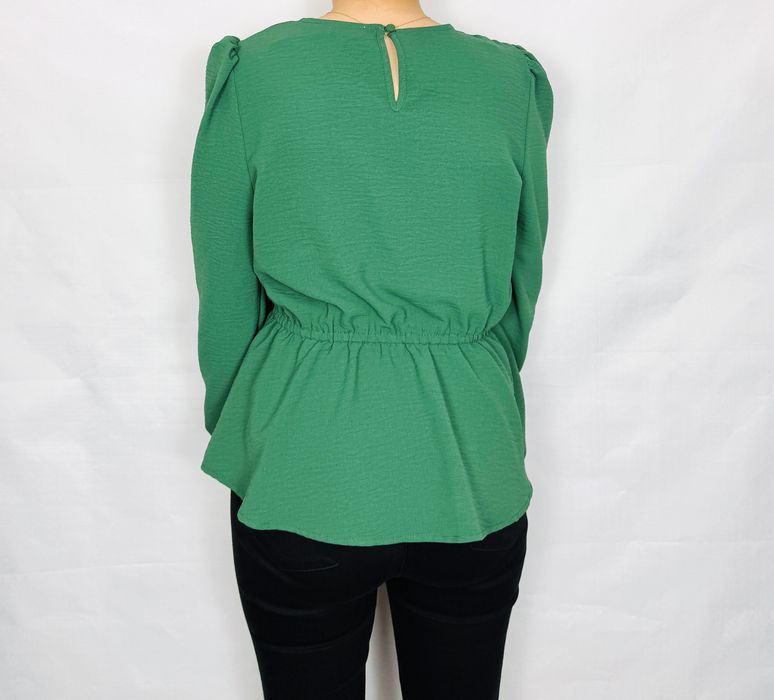 Zielona bluzka z baskinką XS 34