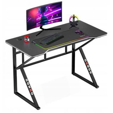 Геймерський ігровий комп'ютерний стіл чорний та білий