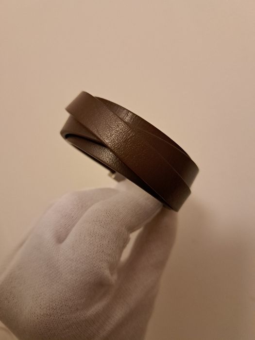 Bransoleta unisex z grubej brązowej skóry naturalnej DOOSTI