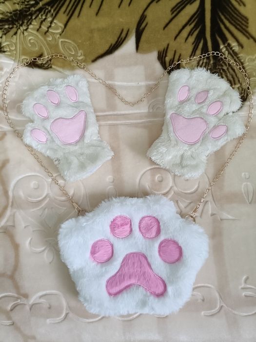 Набір для дівчаток безпальцеві рукавички, сумочка